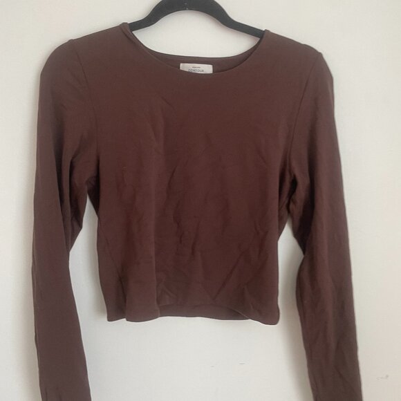 Aritzia Babaton Contour Crew Neck Long Sleeve - Brown (L) - - Picture 1 of 3